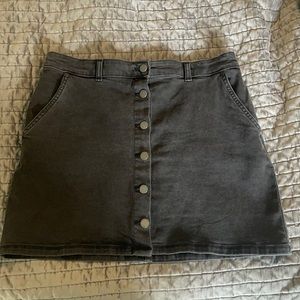 Button front mini skirt